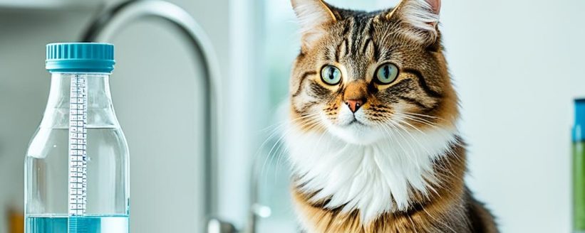 cat water intake kidney health hydration stock photo